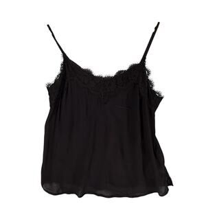 NWOT Abercrombie Womens Y2K Babydoll Spaghetti Strap Tank Top SIZE SMALL Black